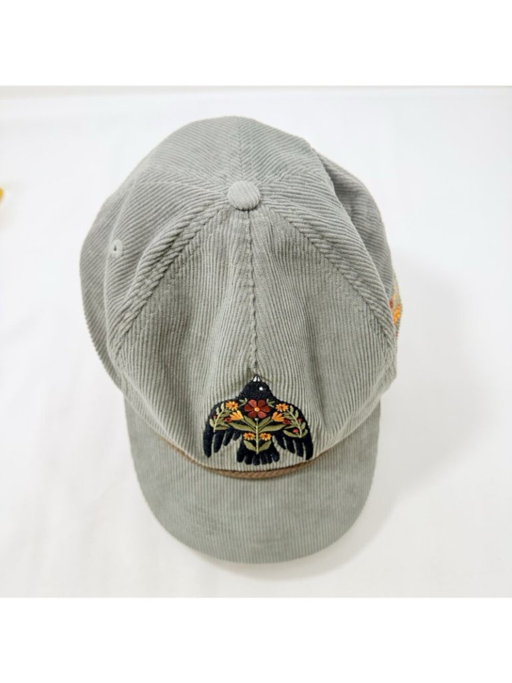 Trailcoast Bloomwing Baseball Hat Cap Trucker Bird Embroidered Corduroy Snapback - Picture 7 of 12